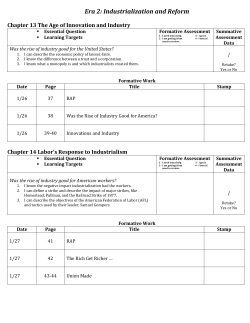 Era 2: Industrialization and Reform