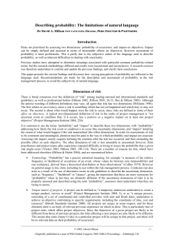 Describing probability: The limitations of natural