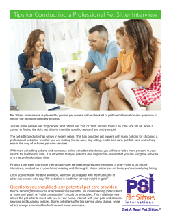 Tips for Conducting a Professional Pet Sitter Interview
