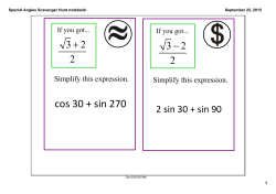 Special Angles Scavenger Hunt.notebook