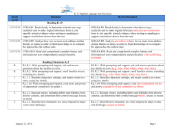 K-12 English Language Arts Revisions (crosswalk)