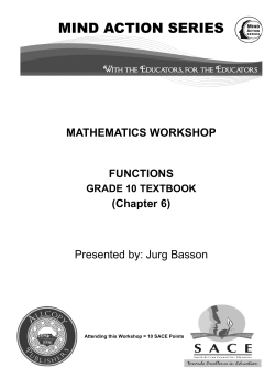 2017 Functions Grade 10 Textbook Chapter 6