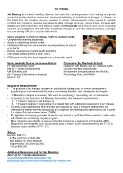 Art Therapy Art Therapy is a mental health profession that uses the