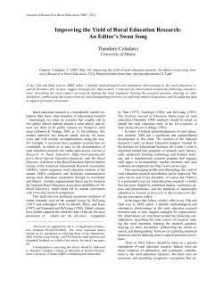 Ethan Frome - Journal of Research in Rural Education