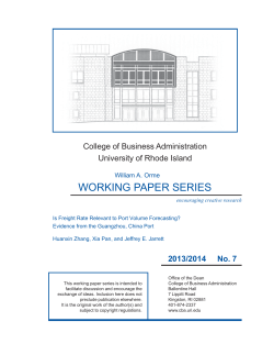 Is Freight Rate Relevant to Port Volume