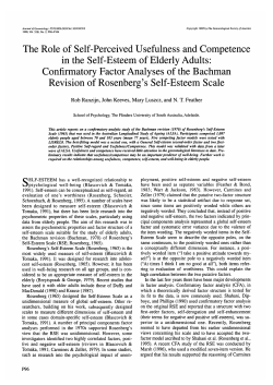 The Role of Self-Perceived Usefulness and Competence in the Self