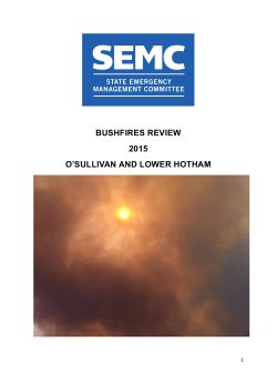 O`Sullivan and Lower Hotham Review Report