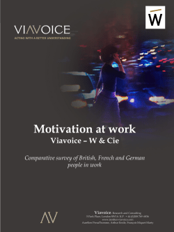 Motivation at work: UK, France and Germany