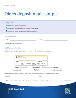 3 Simple Steps - RBC Royal Bank