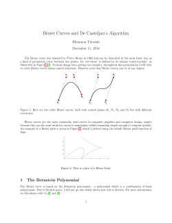 Bézier Curves and De Casteljau`s Algorithm