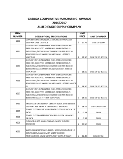 GASBOA COOPERATIVE PURCHASING AWARDS 2016/2017