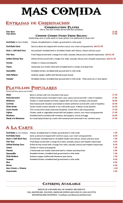 Food Menu PDF - Mexico Lindo