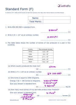 Number &ndash; F &ndash; Standard Form v3 &ndash; SOLUTIONS