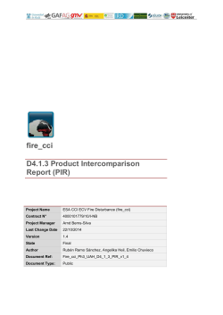 fire_cci D4.1.3 Product Intercomparison Report (PIR) - Fire-CCI