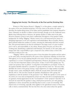 Digging Into Society: The Hierarchy of the Poet and the Working Man
