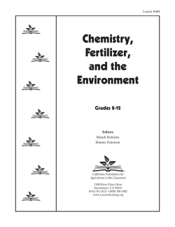 Chemistry, Fertilizer, and the Environment