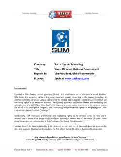 Company: Soccer United Marketing Title: Senior Director, Business