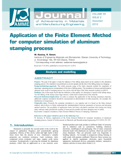 Application of the Finite Element Method for computer simulation of