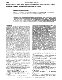 Proton Transfer in Mixed Water-Organic Solvent Solutions
