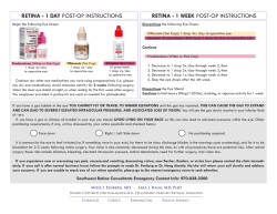 retina - 1 day post-op instructions retina - 1 week post