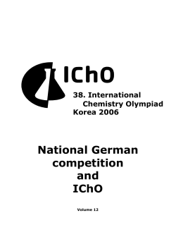 National German competition and IChO
