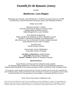 , 2011 &ndash; `Thalia` - Ensemble for the Romantic Century