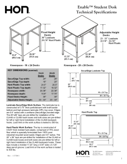 Enable&trade; Student Desk Technical Specifications