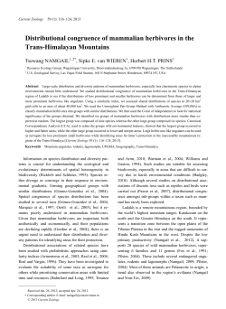 Distributional congruence of mammalian