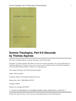 Summa Theologica, Part II-II
