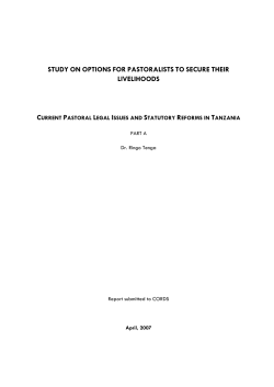 Experiences in the defence of pastoralist rights