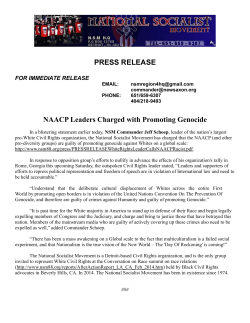 PRESS RELEASE NAACP Leaders Charged with Promoting