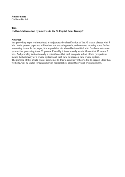 Hidden mathematical symmetries in the 32 crystal point