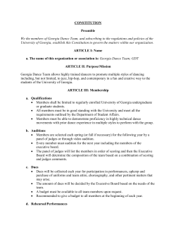 CONSTITUTION Preamble We the members of Georgia Dance