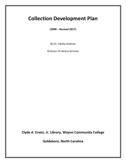 Collection Development Plan