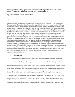 Profiling and Predicting Opinions on Gun Control