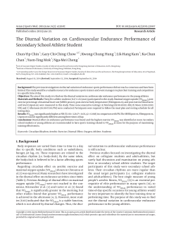 The Diurnal Variation on Cardiovascular Endurance Performance of