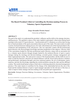 The Board President`s Role in Controlling the Decision