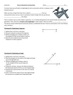 Geometry Intro to Geometric Constructions