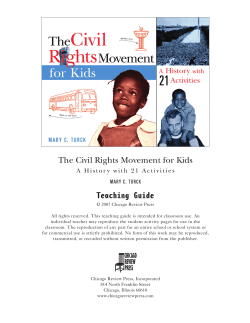 Civil Rights for Kids teacher`s guide