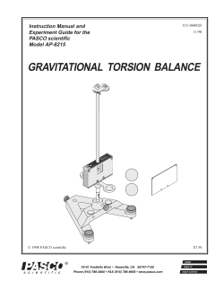 gravitational torsion balance - FSU