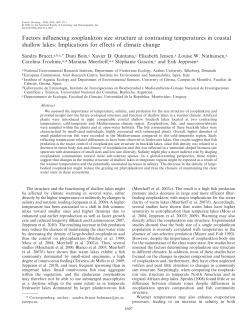 Brucet, Sandra, et al. Factors influencing zooplankton size structure