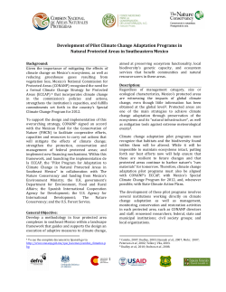 Climate Change in Protected Areas Adaptation Summary