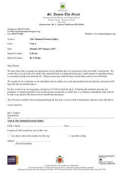 Educational Visit - The National Portrait Gallery