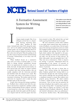 A Formative Assessment System for Writing Improvement