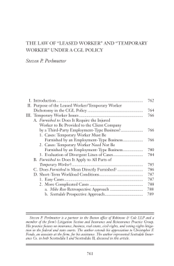 The Law of "Leased Worker" and "Temporary Worker"