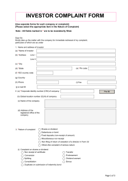 Ministry Of Corporate Affairs