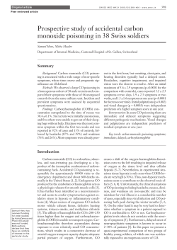 Prospective study of accidental carbon monoxide poisoning in 38