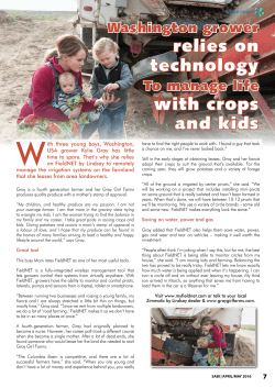 relies on technology with crops and kids