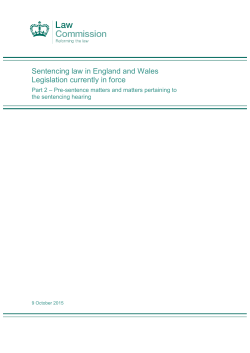 Pre-sentence matters and matters pertaining to the