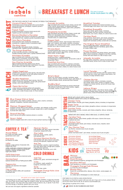 breakfast - Isabel`s Cantina